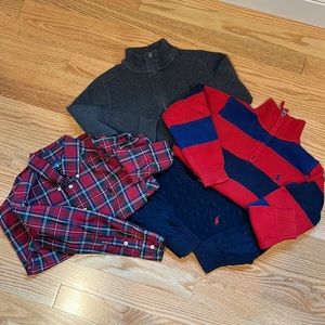 Size 5 Boys Lot of Long Sleeved Polo by Ralph Lauren shirts